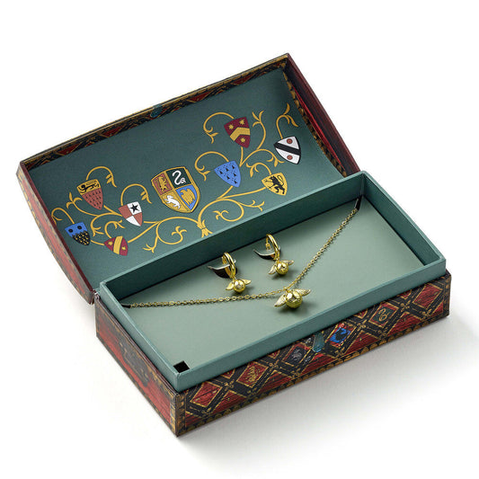 Set Colgante + pendientes Snitch Dorada Harry Potter_0