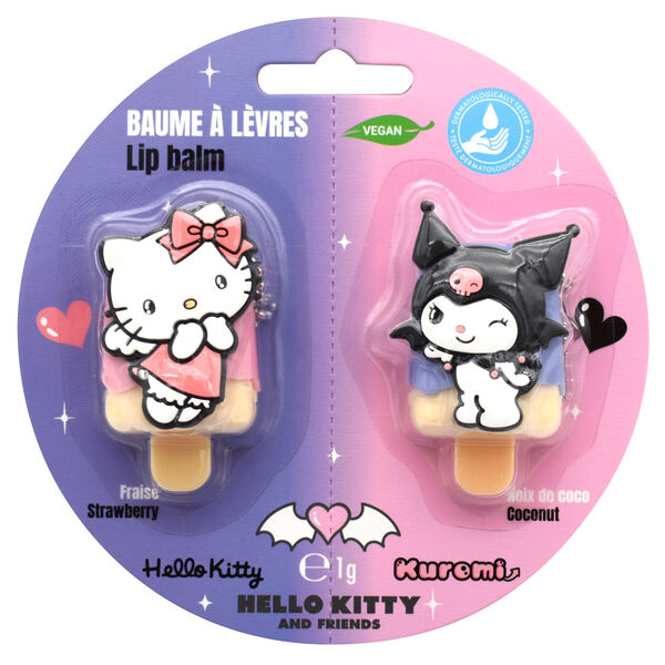 Set 2 Balsamos Labiales 3D Kuromi & Hello Kitty_0