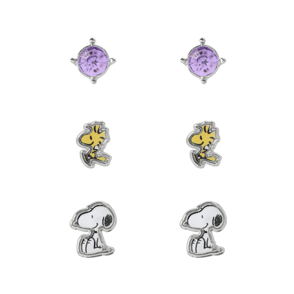 Set 3 Pares de pendientes Snoopy_0