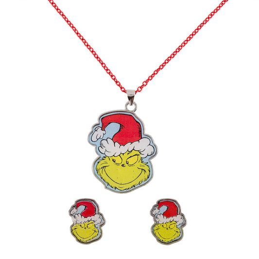 Set Colgante + pendientes Navidad El Grinch_0