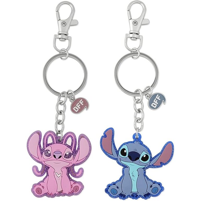 Set 2 Llaveros Angel & Stitch Disney_0