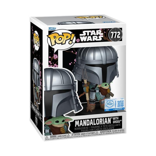 Figura POP Star Wars Impressions  Mandalorian with Grogu Exclusive_0
