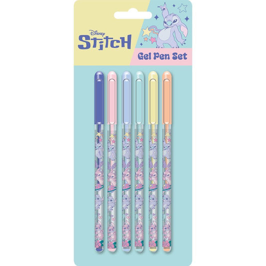Set 6 boligrafos gel Stitch Disney_0