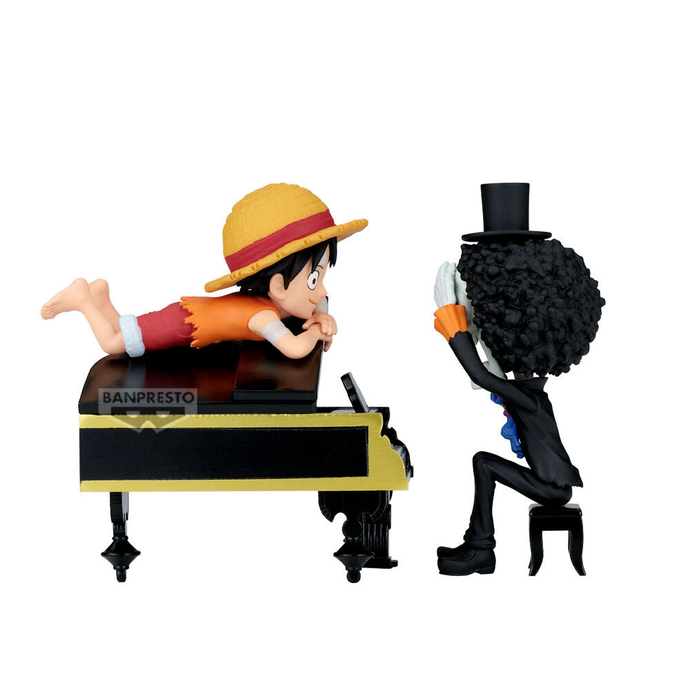 Figura Luffy & Brook Word Collectable Stories One Piece 8cm_0