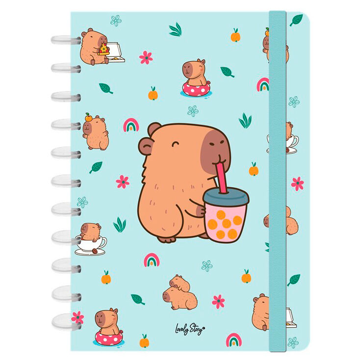 Cuaderno A4 Bubble Tea Capibara_0