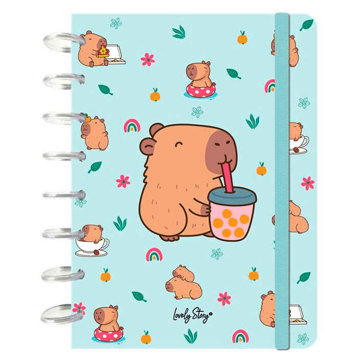 Cuaderno A5 Bubble Tea Capibara_0