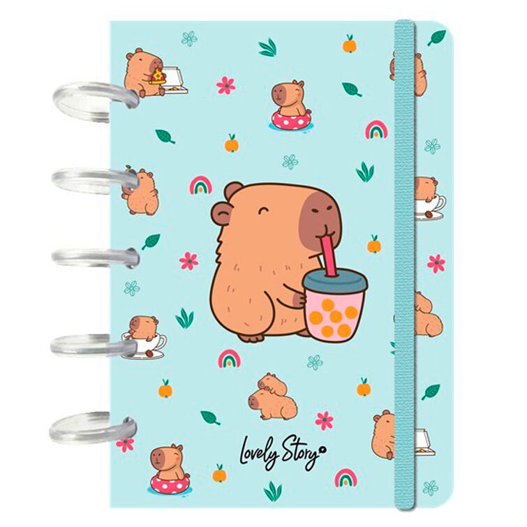 Cuaderno A6 Bubble Tea Capibara_0