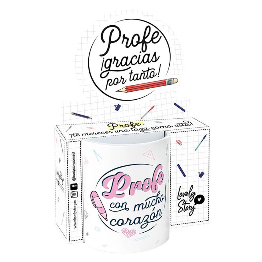 Taza - Profe Con Mucho Corazon 330ml_0