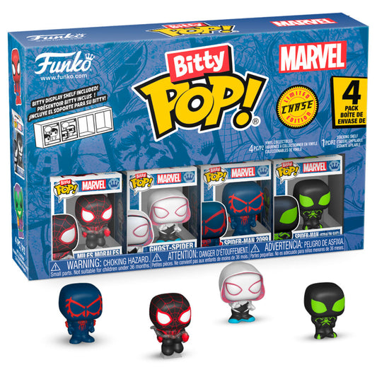Blister 4 figuras Bitty POP Marvel Spider-Man Miles Morales_0