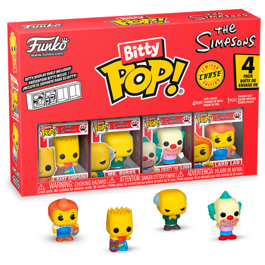 Blister 4 figuras Bitty POP Los Simpsons Bart_0