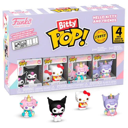 Blister 4 figuras Bitty POP Hello Kitty and Friends Kuromi_0