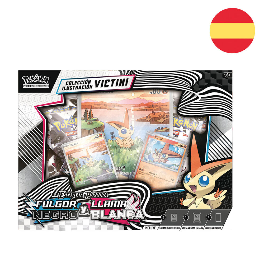 Blister juego cartas coleccionables Victici Fulgor Negro y Llama Blanca Pokemon espaÃ±ol_0
