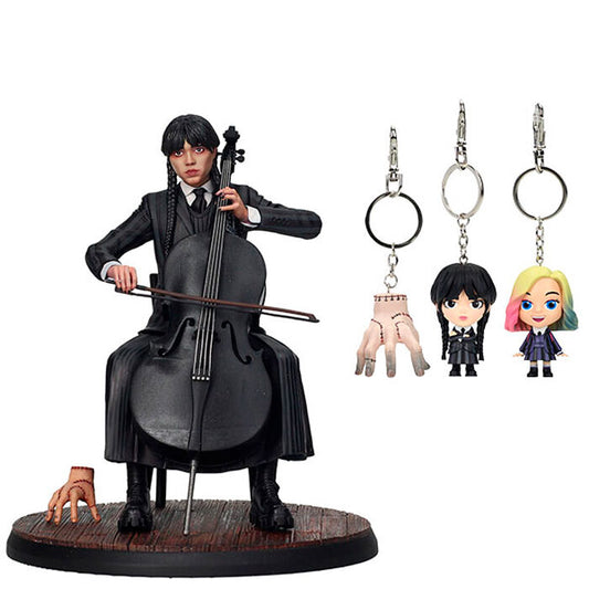 Figura Miercoles Violonchelo + Llavero Wednesday_0