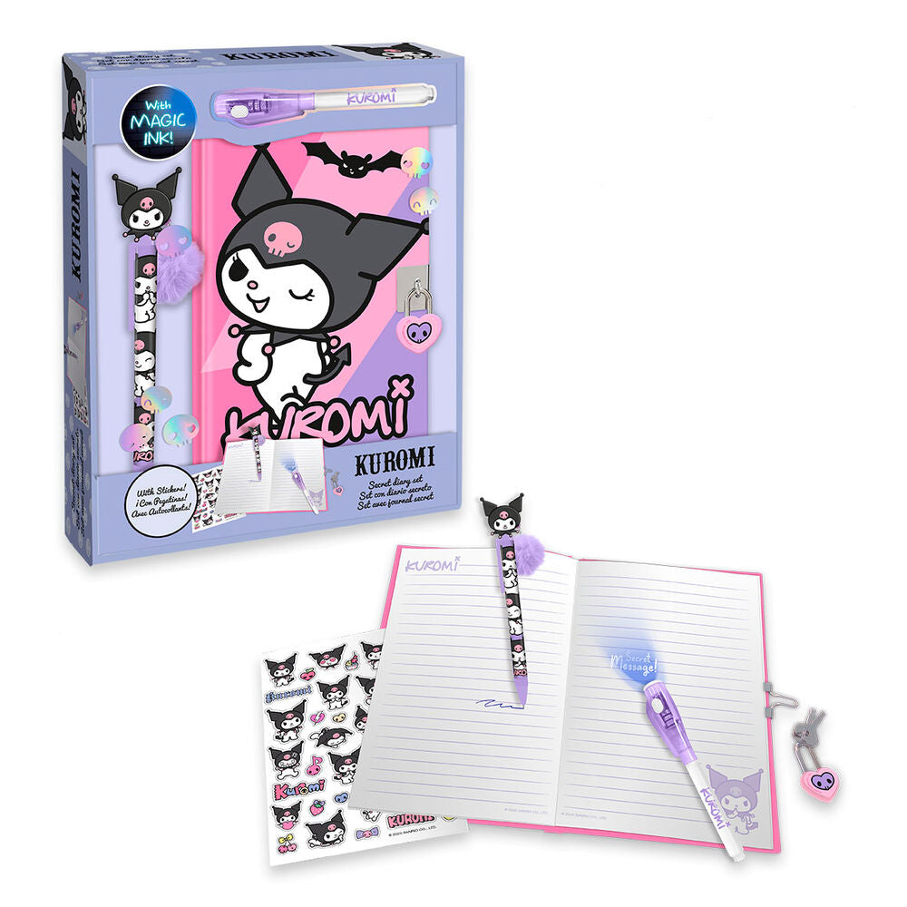 Diario + Boligrafo magico Kuromi Hello Kitty_0