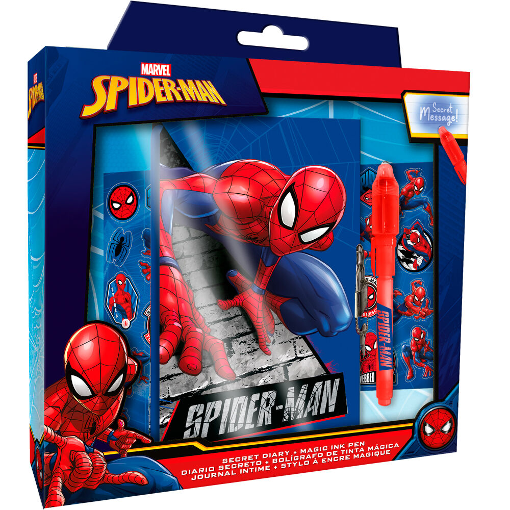 Diario + Boligrafo magico Spiderman Marvel_0