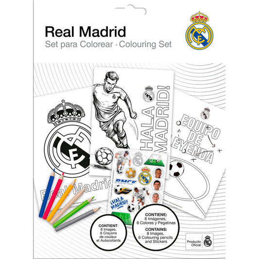 Set de Colorear con pegatinas Real Madrid_0