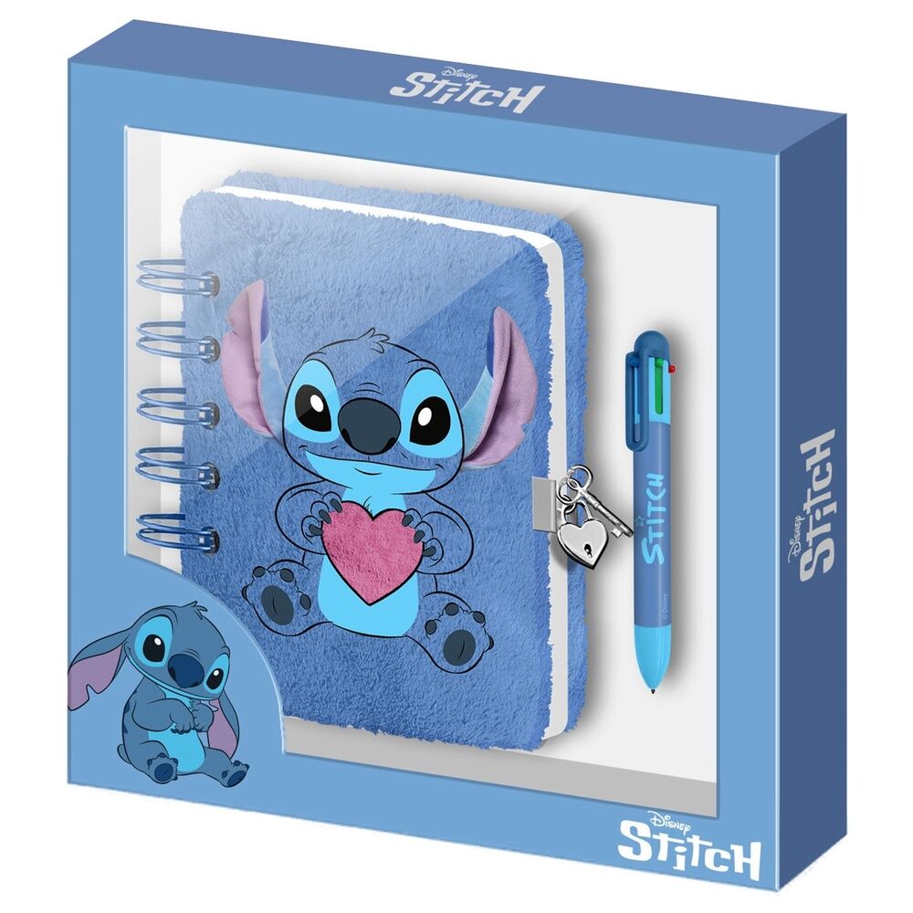 Diario peluche + Boligrafo Stitch Disney_0