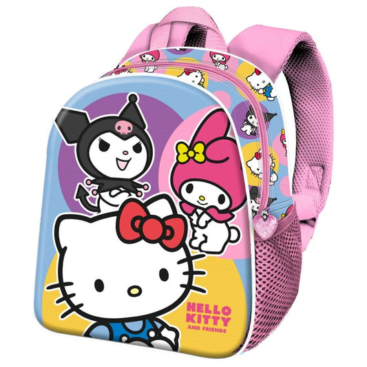 Mochila 3D Happy Hello Kitty and Friends 30cm_0