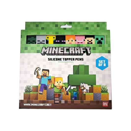 Blister 8 Boligrafos Punta Fina Topper Minecraft_0