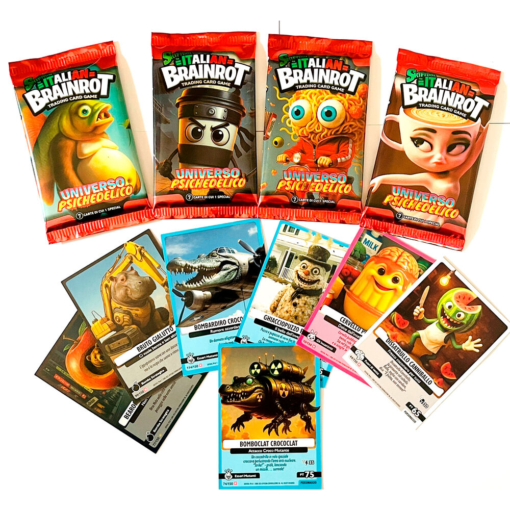 Sobre 7 Cartas coleccionables Universo Psichedelico Skifidol Italian Brainrot Italiano surtido_0