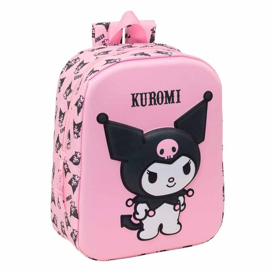 Mochila 3D Kuromi Hello Kitty 27cm_0