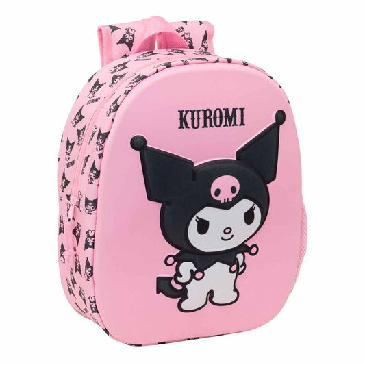 Mochila 3D Kuromi Hello Kitty 33cm_0
