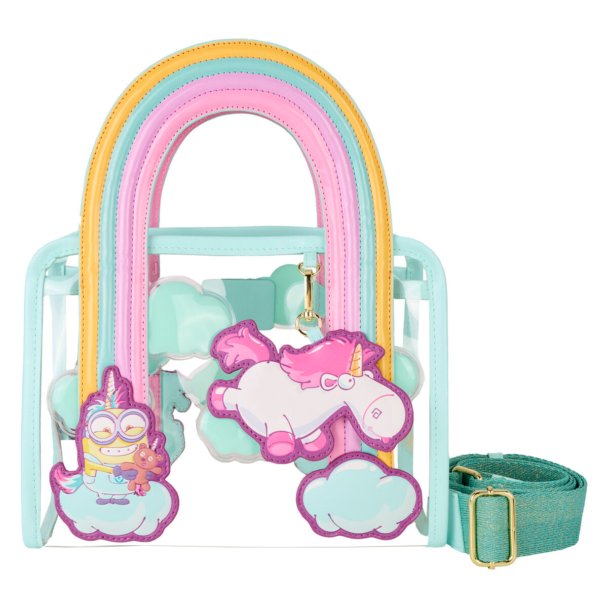 Bolso bandolera Fluffy Unicorn Minions Loungefly_0