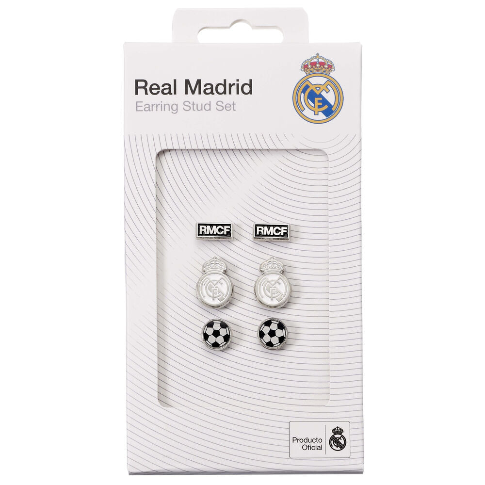Set 3 Pares de pendientes Real Madrid_0