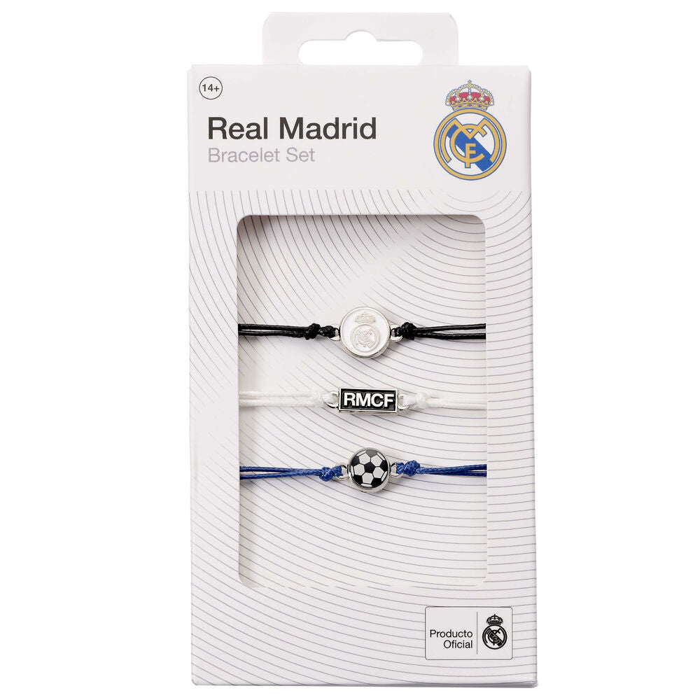 Set 3 Pulseras Amistad Real Madrid_0