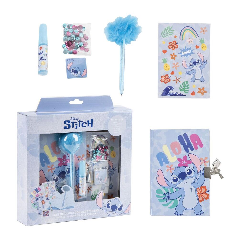 Set Diario Stitch Disney_0