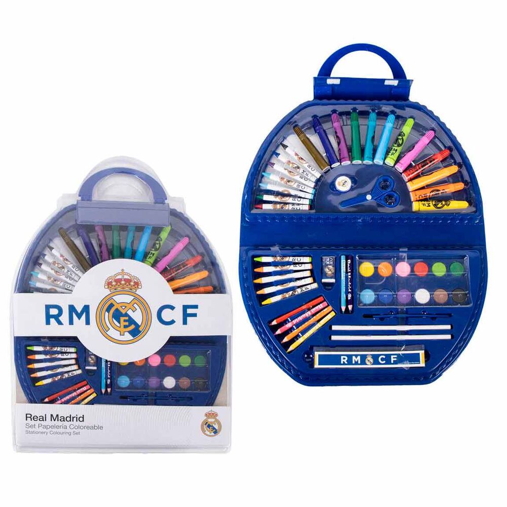 Set papeleria coloreable Real Madrid 50pzs_0