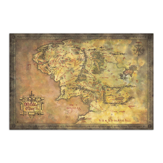 Poster Mapa de la Tierra Media El SeÃ±or de los Anillos_0