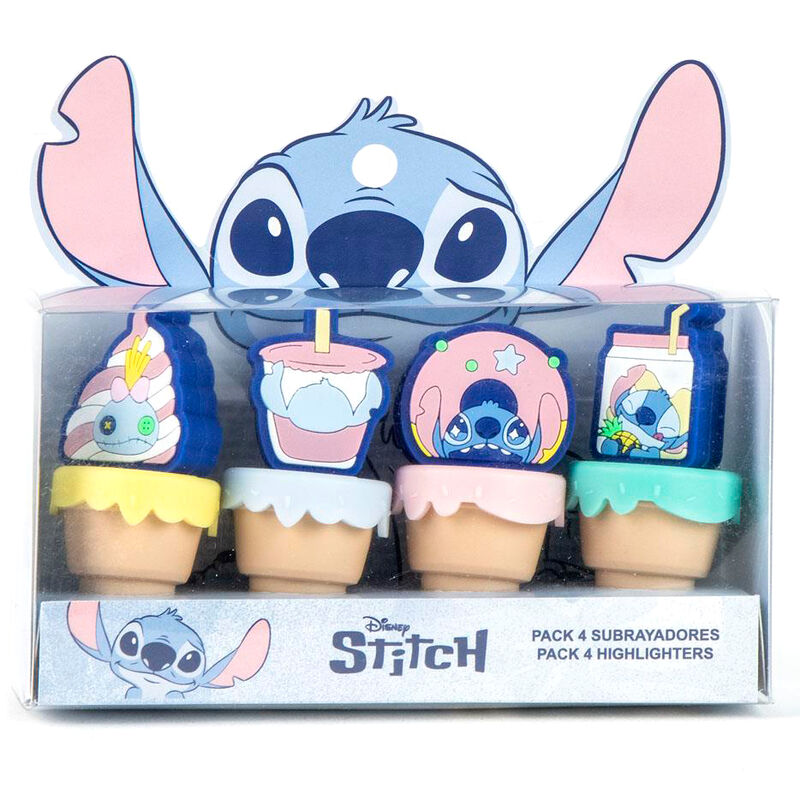 Set 4 subrayadores Stitch Disney_0