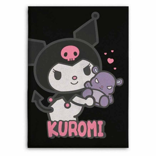 Manta franela Kuromi Hello Kitty 110x150cm_0