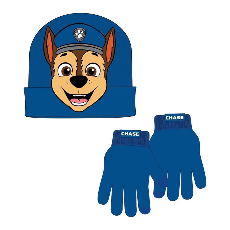 Set gorro y guantes Chase Patrulla Canina Paw Patrol_0
