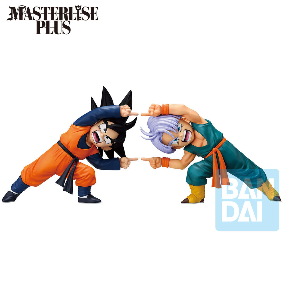 Set 2 Figuras Ichibansho Masterlise Son Goten & Trunks Battle of Super Saiyan Dragon Ball Z 9cm_0
