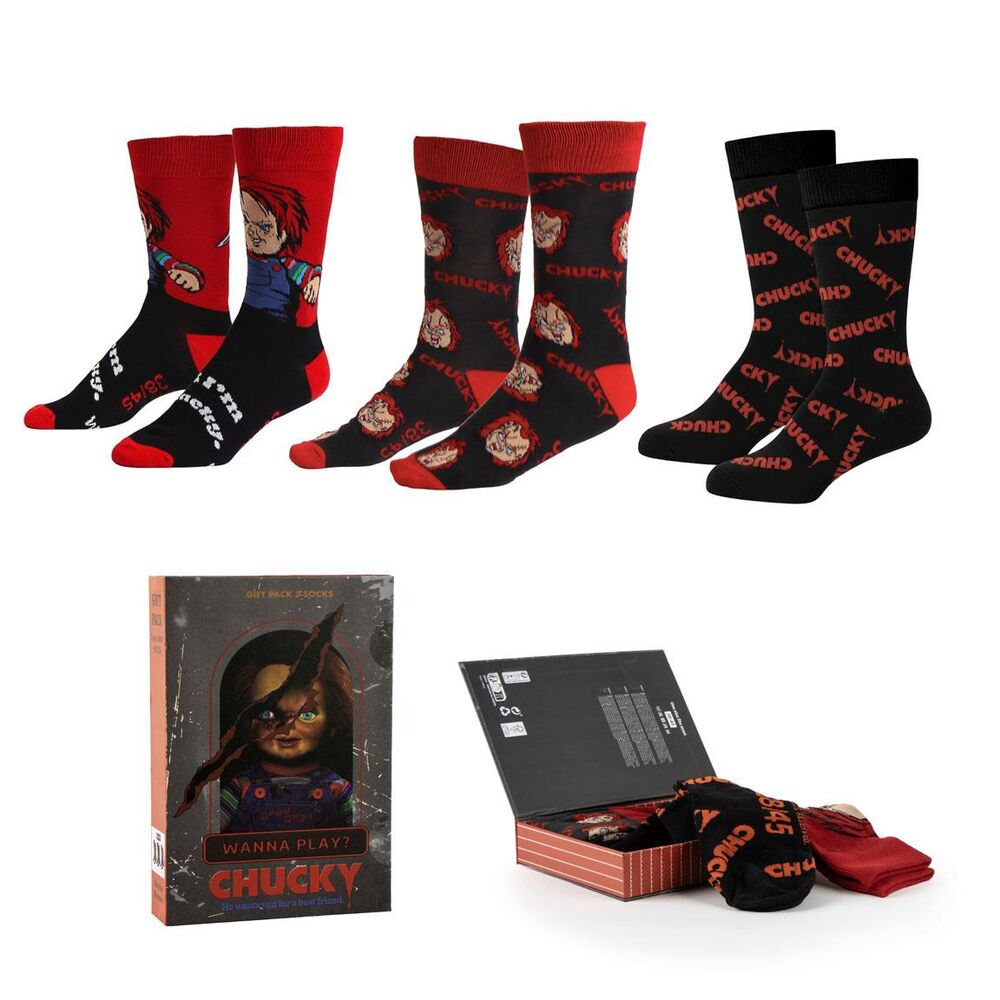 Set 3 calcetines Chucky adulto_0