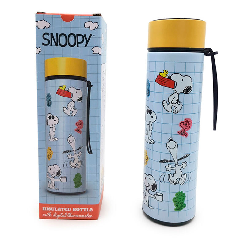 Botella acero inoxidable termo Snoopy & Woodstock Snoopy termometro 450ml_0