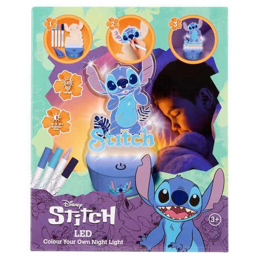 Figura para pintar luz LED Stitch Disney_0