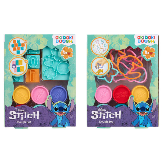 Blister 6 mini botes plastilina + moldes Stitch Disney surtido_0