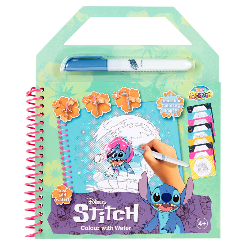 Libro magico pinta con agua Stitch Disney_0