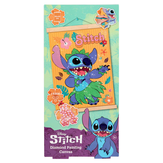 Marco madera pinta con diamantes Stitch Disney_0