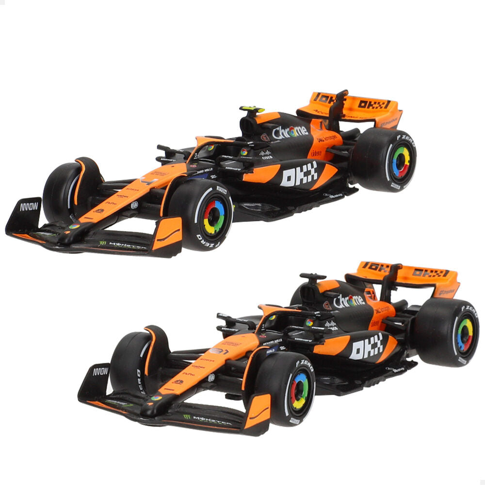 Blister 2 coches Mclaren MCL38 F1 2024 metal_0