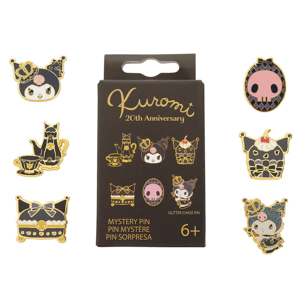 Blind Box Mystery Enamel Pin 20th Anniversary Kuromi Hello Kitty Loungefly surtido_0