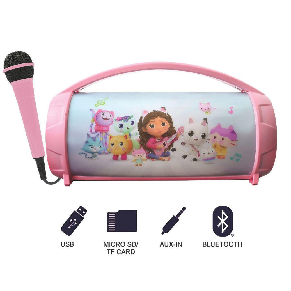 Altavoz Bluetooth Luminoso + Microfono La Casa de MuÃ±ecas de Gabby_0
