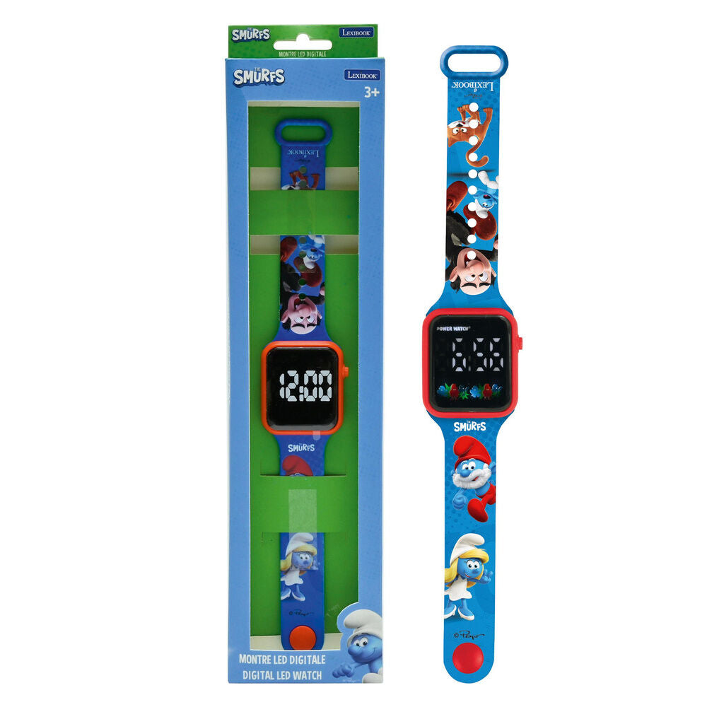 Reloj Digital LED Pitufos_0