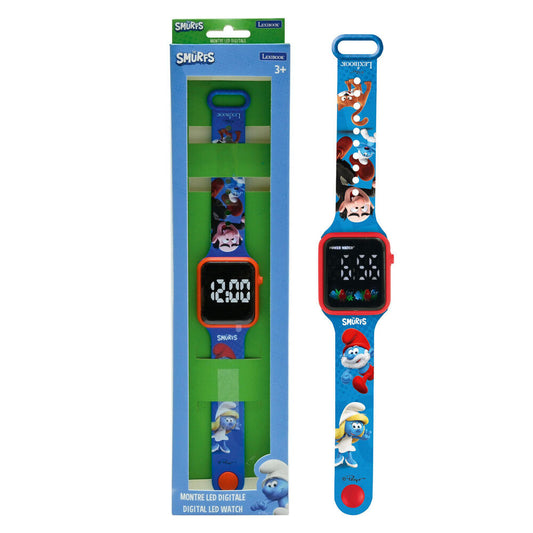 Reloj Digital LED Pitufos_0