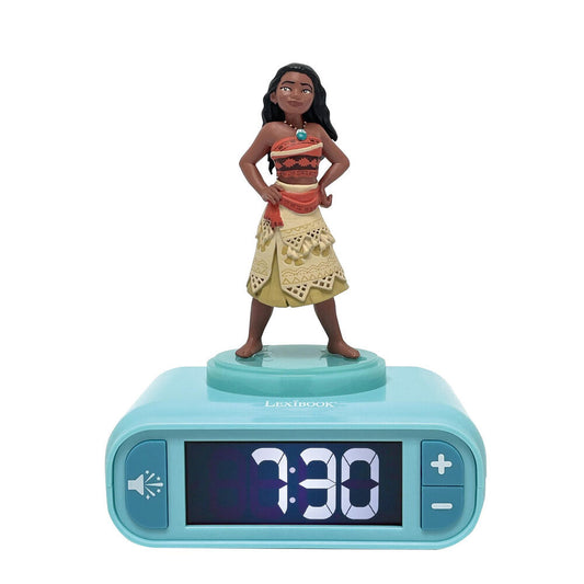 Reloj Despertador Luz Nocturna 3D Vaiana Moana Disney_0