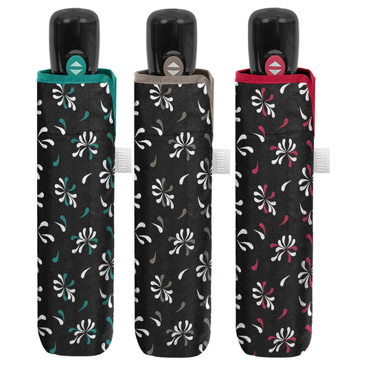 Paraguas plegable automatico negro estampado 54cm surtido_0