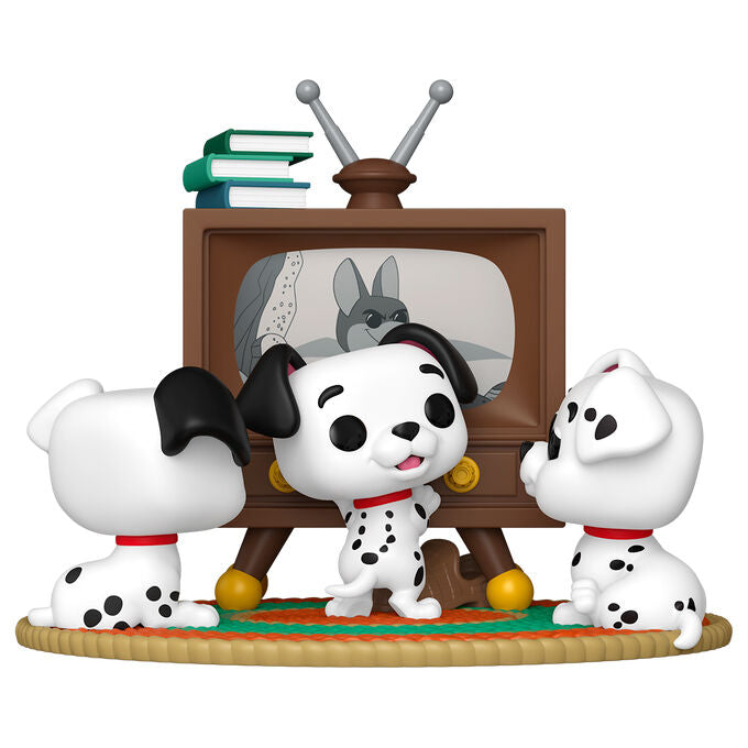 Figura POP Moment Disney 101 Dalmatas Rolly Patch & Lucky with TV_0